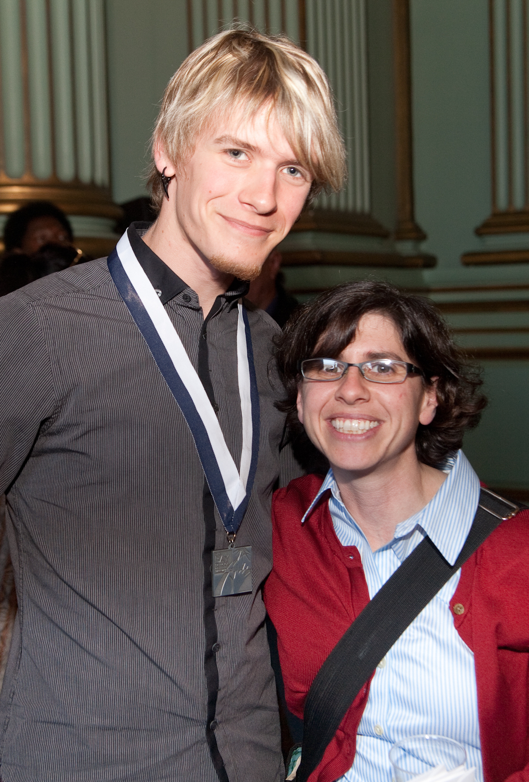 Nate Tellis - the bay school - class of 2010 with former dean of faculty Lori Cohen